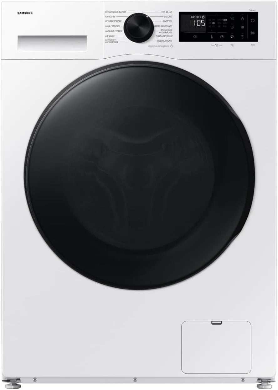 Samsung Waschtrockner WD90DG5G34BE, Maße 60 x 85 x 48 cm, AI Energy Mode, Ecobubble, Frontbeladung, 9 + 5 kg, Crystal Clean Slim, WLAN, Dampfreiniger