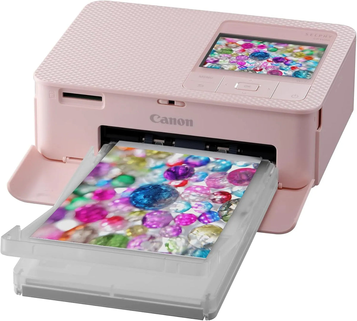Canon Modell, bis Postkartengröße 10x15cm CP1500, farbstabil 100 Jahre, WLAN, Thermosublimation, pink, Papier, kabellos, App, ohne Farbband