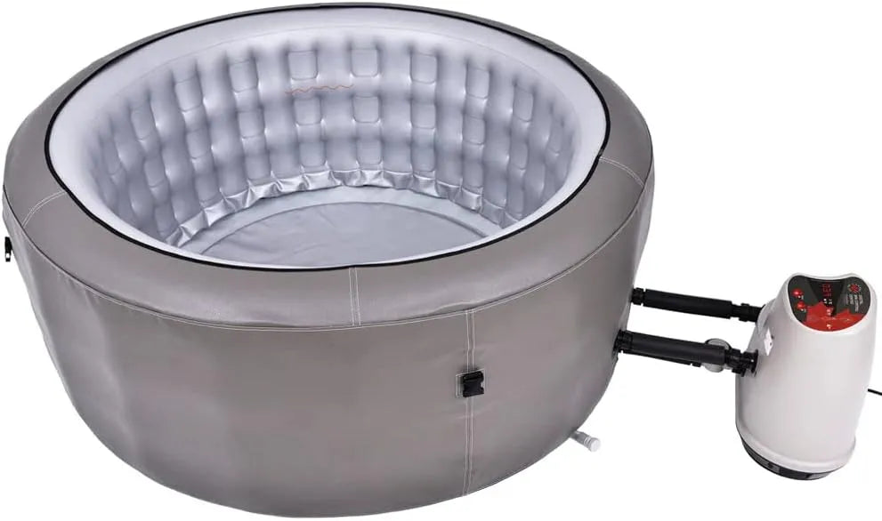 CO. Grand Rapids Hot Tub Outdoor 4 Personen CANADIAN SPA, Ø 175 cm x 74 cm, Hot Tub aufblasbar mit 110 Hydrotherapie-Düsen und Heizdecke, rund