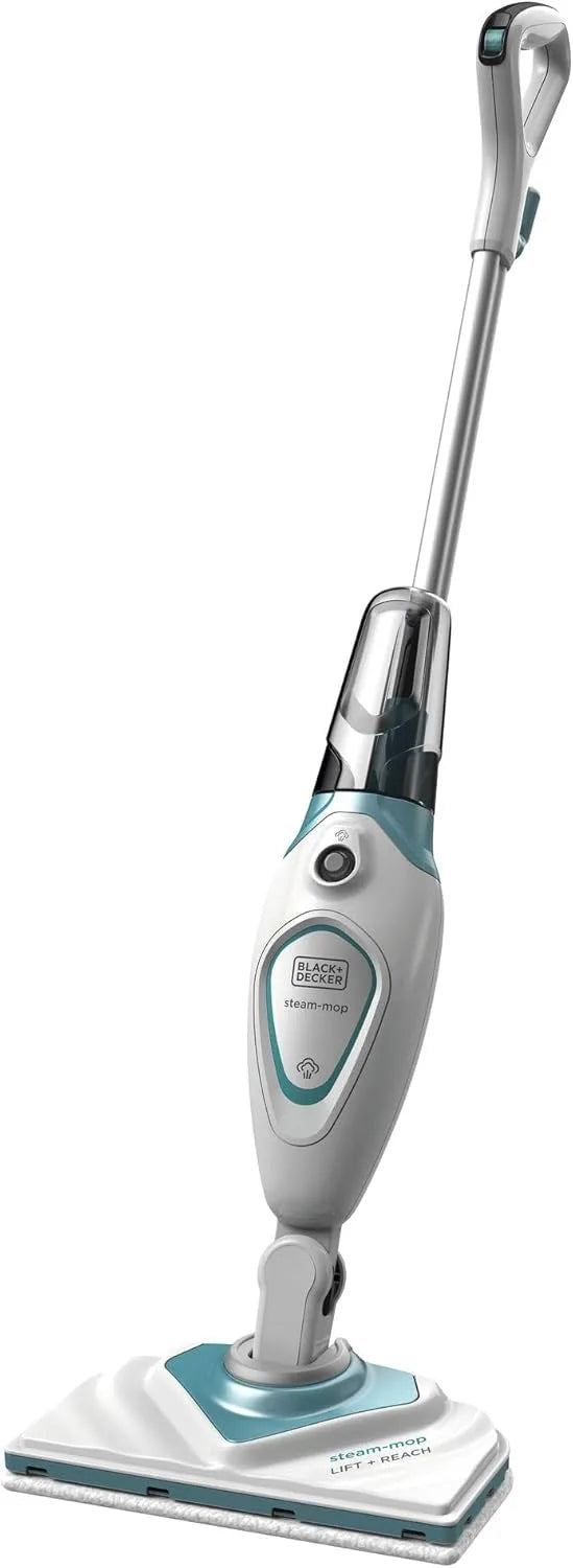 Black+Decker Modell FSM1616-QS, Leistung 1.600W, für hygienische, mit herausnehmbarem Delta-Fuß, 2-in-1 Dampfbesen, inklusive. 2 Pads