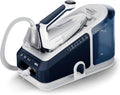 Braun CareStyle 7 Pro Dampfbügelstation IS 7282 BL, abnehmbarer 2 L Wassertank, Dampfstoß 600 g, iCare-Funktion, Weiß, 2700 Watt, min, Blau