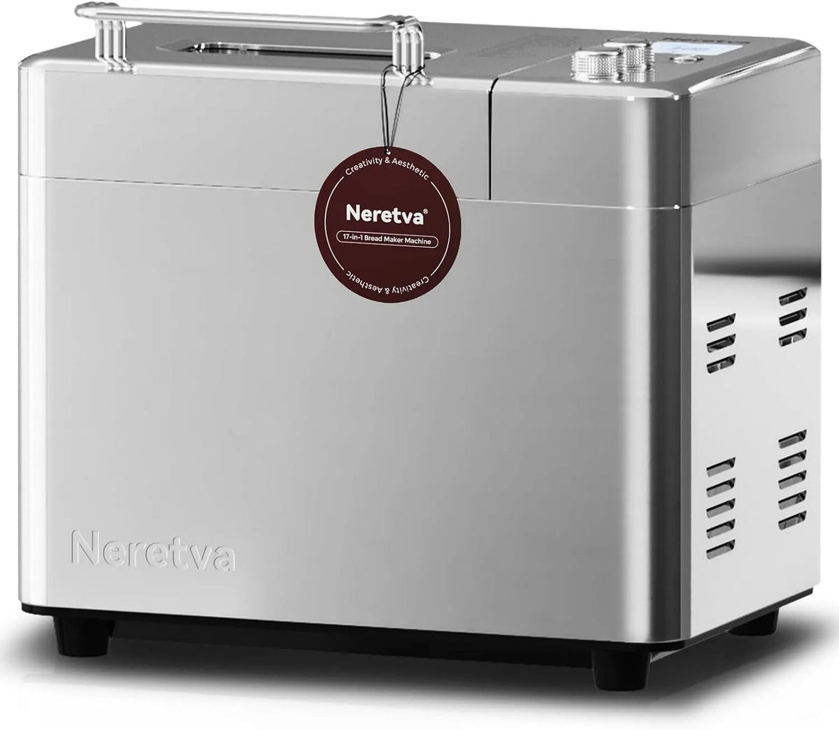 Modell 15H Neretva Brotbackautomat, 17 Betriebsprogramme&1KG, Timer&1H Warmhalte, Kapazität Brotbackautomaten, Geräuscharm, Edelstahl