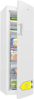 Bomann Gefrierschrank GS 7366, leise 39dB, Fassungsvermögen 204L Freezer, Energieklasse D, MultiAirflow, gross, Breite 171cm, bis zu -22°C, Nofrost