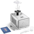 Eismaschine SPRINGLANE, Emma 1,5 L mit selbstkühlendem Kompressor 150 W, aus Edelstahl mit entnehmbarem Eisbehälter, inklusive. Rezeptheft, Silber