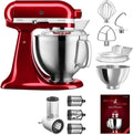 KitchenAid Küchenmaschine P26 185er 5KSM185PSEPH, Artisan, GemüsNeu, und Kochbuch, liebesapfelrot, 5KSMVSA, Starter Set, inklusive. Gemüseschneider