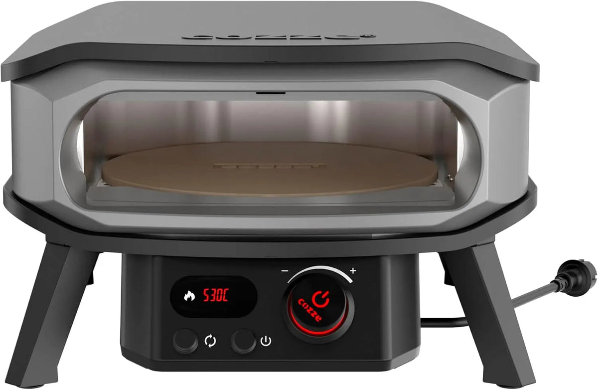 Cozze 13' ROTATE Pizzaofen Elektrisch mit Drehstein inklusive. Regler und 2 m. Stecker, für knusprige Pizzas