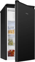 Bomann Kühlschrank KS 7254, 2 Ablagen, mit Gefrierfach, Gemüsefach, Mini, Fridge in Schwarz, Fassungsvermögen 91L, 0°~ 8°C, klein