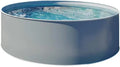 Pool, Design-Stahlwandpool Ø 3,00 x 1,20 m, Rundpool anthrazit mit Grauer 0,80 mm Folie, einfacher Aufbau, schraubenfreie Montage
