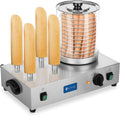 Hot Dog Maschine Gastro Hot-Dog Maker Professionell RCHW 2300 Royal Catering, Zylinderdurchmesser 20 cm, Zylinderhöhe 24 cm, 4 Toaststangen