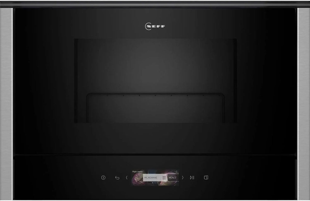 Neff Mikrowelle NR4GR31N1, N 70, Einbau, Integrierbare mit Grill 40 x 60cm, Full Touch TFT-Display, Automatikprogramme, Easy Clean, Edelstahl