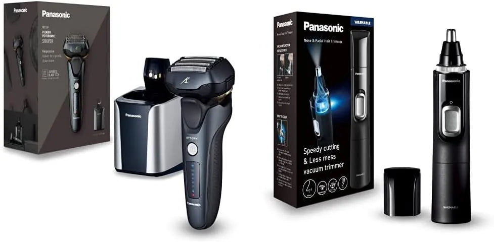 Panasonic Modell, Nass ES-LV97-K803 5-fach-Scherkopf ER-GN300, mit Linearmotor, Trocken-Rasierer, flexibel einsetzbar
