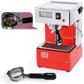 Espressomaschine 0820 Quick Mill Rot, Siebträger Special Special mit Bodenloser Siebträger und std Siebträger, Quick Mill Rot Made in Italy