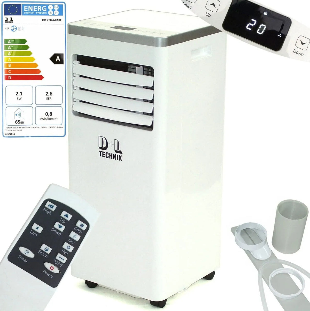Klimaanlage 7000-14000BTU 5in1 56185, Mobile Klimaanlagen Klimagerät Ventilator EEK A AWZ, 7000 BTU
