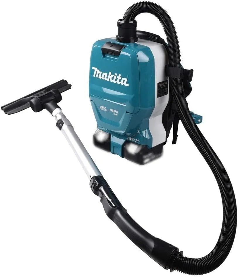 Makita Staubsauger DVC261Z, Rucksackstaubsauger Bl 18 V x 2 Lxt mit Selector, ohne Akku und Ladegerät, Bunt