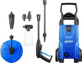 Nilfisk Hochdruckreiniger, C 110 Bar + Schaumsprüher + Kompakt-Flächenreiniger + Bürste, Leistung 1400 W, Mini Pressure Washer Für Terrassen