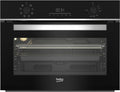 Beko Backofen BBCM13300X, multifunktionaler mit 8 Heizarten, Einbau-Kompaktofen, SteamShine-Reinigung, Elektronikuhr, versenkbare Knebel