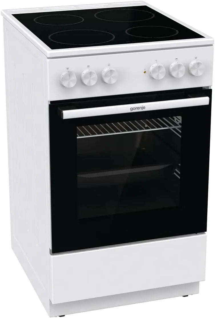 Gorenje Kochfeld GEC5A, Breite 50 cm, Pizzamodus 300°C, AquaClean, 21 WG Elektro-Standherd mit Glaskeramik, Fassungsvermögen 74 Liter, PerfectGrill