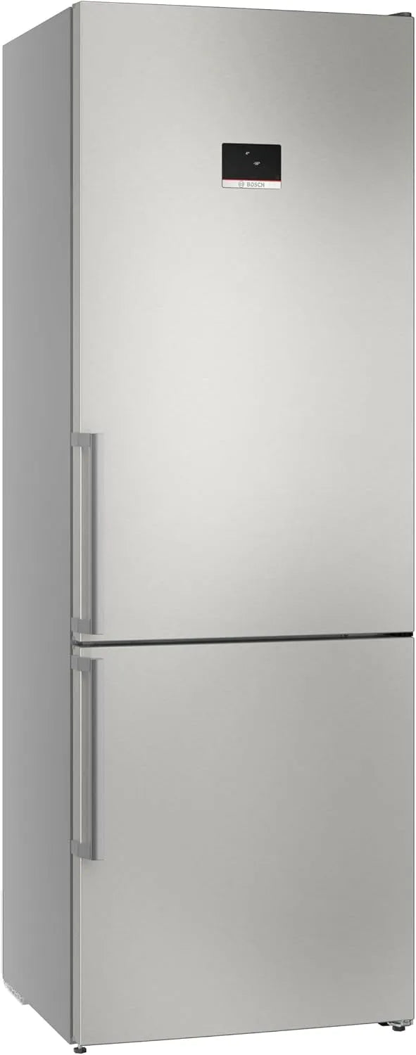 Bosch Modell KGN49AIBT, Fassungsvermögen 311 L Kühlen und 129 L Gefrieren, NoFrost, Flex Interior, Perfect Fit, Gebürsteter Stahl, VitaFresh XXL