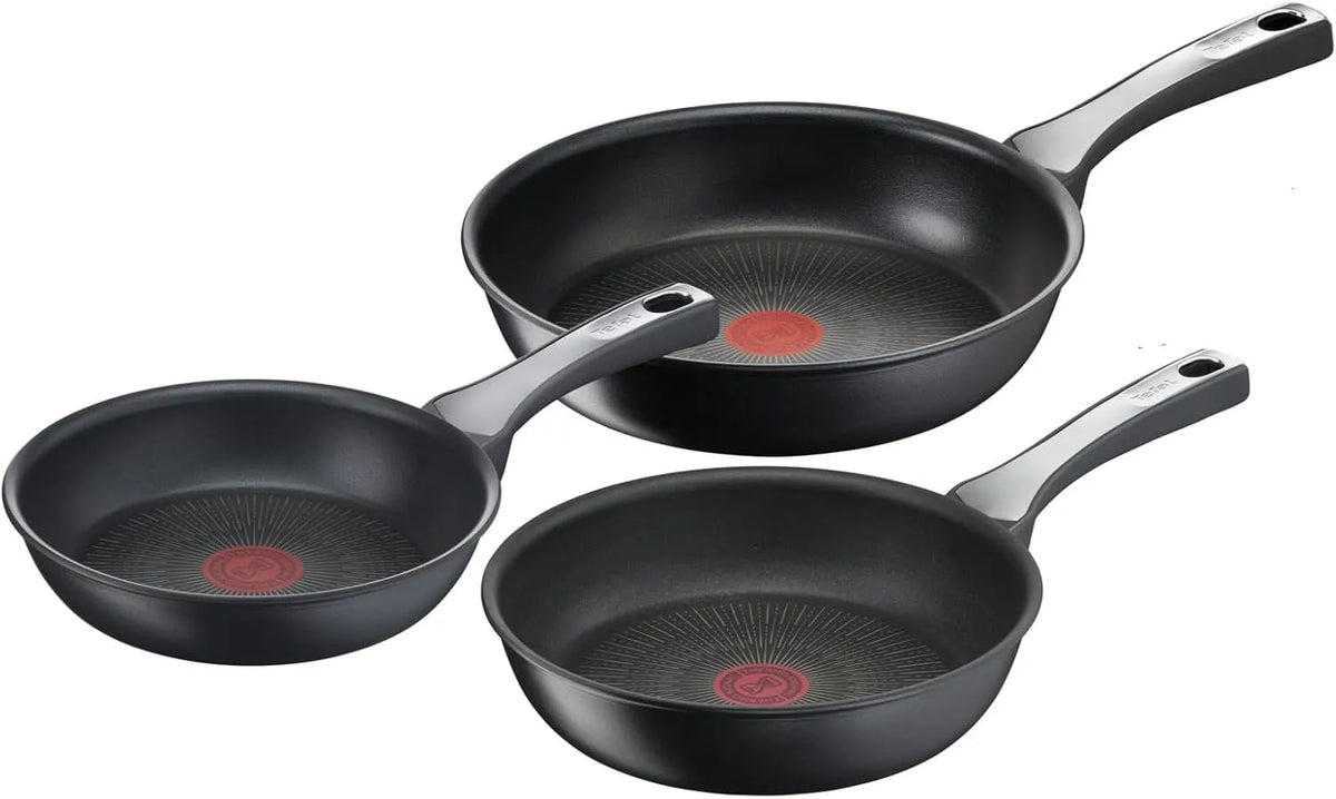 Tefal Modell, Unlimited On Pfannenset 3-teilig G25991, Breite 24 cm, Pfannen Induktion 20 cm, Thermo-Signal bei idealer Brattemperatur