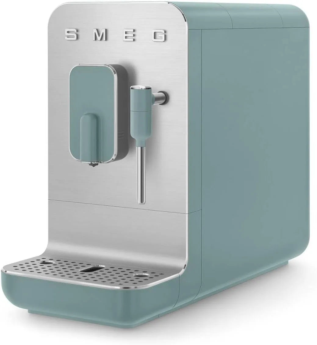 Smeg Espressomaschine BCC12EGMEU 4-Liter-Tank, Automatische, Integrierte Kaffeemühle, Herausnehmbare Tropfschublade, Smaragd, Leistung 1350 W