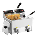 Modell EFH8+8 GGM Gastro, Leistung 6,5 kW, 8+8 Liter, Elektro Doppelfritteuse, mit Ablasshahn
