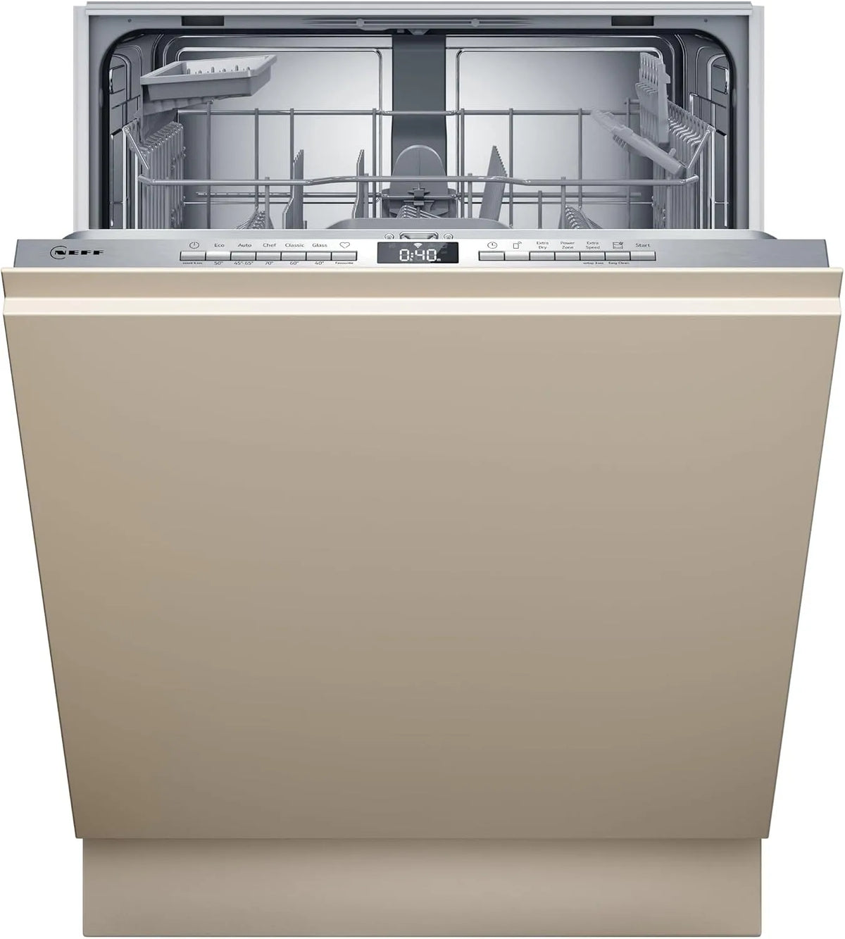 Neff Geschirrspüler S275HTX06E, Breite 60 cm, VarioScharnier für besondere Einbausituationen, InfoLight, AquaStop, N 50 XXL vollintegrierbar
