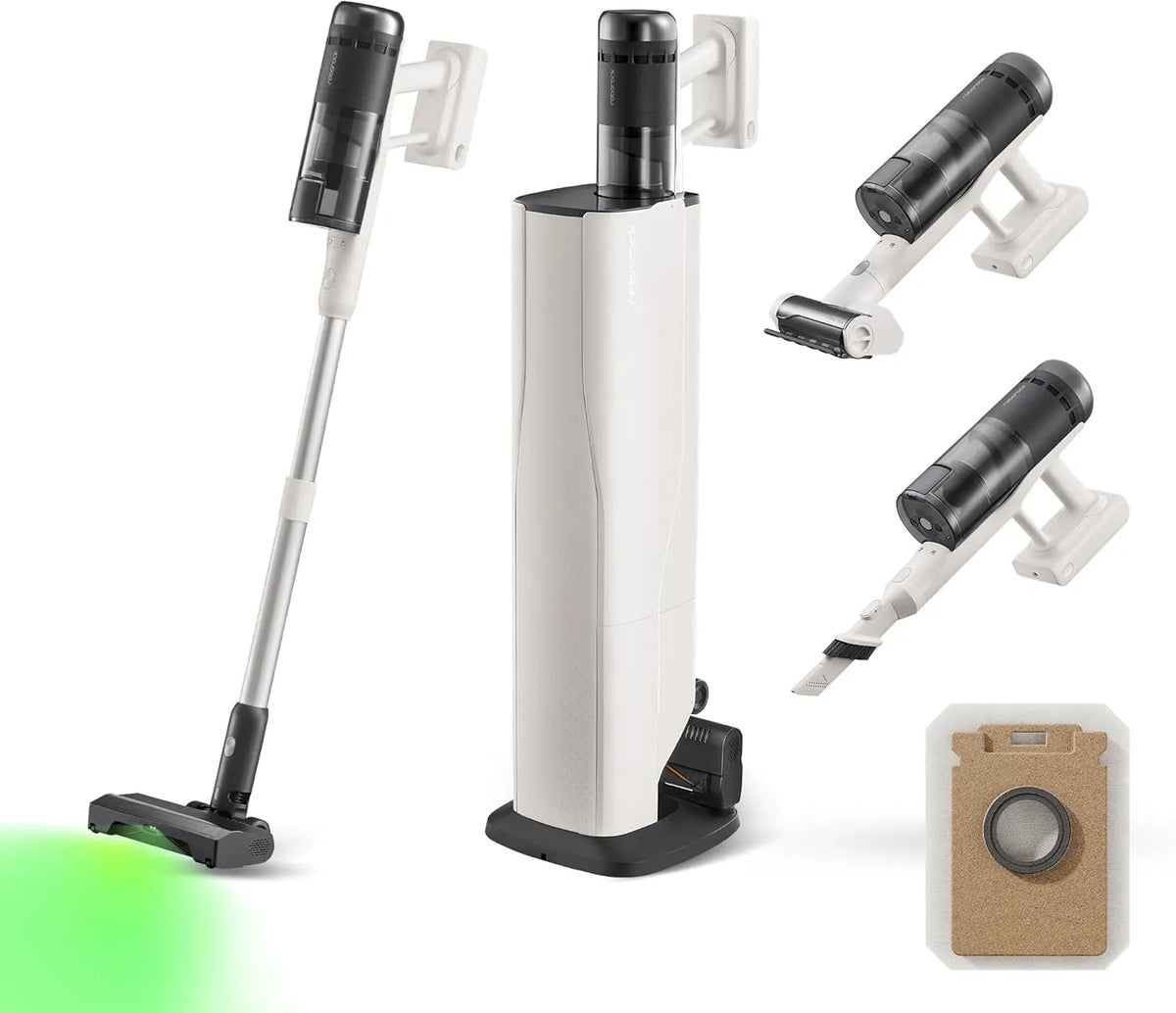 Roborock Staubsauger H60 170AW, 80 Minuten Laufzeit, Anti-Verhedderungsbürste, Hub Pro kabelloser mit automatischer Absaugstation