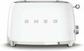 Smeg Toaster TSF01WHEU, 2 Schlitze für 2 Scheiben, Leistung 950W, Heizfunktion, Weiß, Maße 2x2, 6 Vergoldungsniveaus, Abtau- und Bagel- Funktion