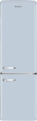 Amica Kühlschrank KGCR 387, Breite 181cm, x 62cm, Baby Blue, Retro-Design, Fassungsvermögen 100 L Retro Kühl, x 55cm, Gefrierkombination, Hellblau