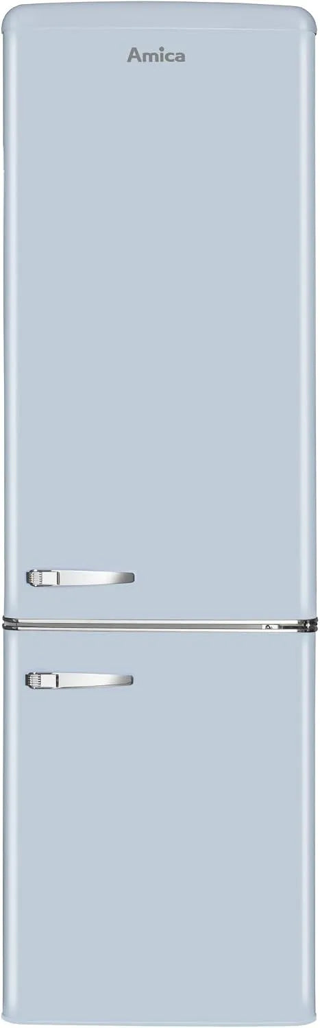 Amica Kühlschrank KGCR 387, Breite 181cm, x 62cm, Baby Blue, Retro-Design, Fassungsvermögen 100 L Retro Kühl, x 55cm, Gefrierkombination, Hellblau