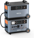 OSCAL, 3600Wh Kraftwerk mit Spezieller Powermax 6000-Akkusatz Erweiterungsbatterie, Leistung 6000W Solargenerator für Home Backup, Notfall, Wohnmobil