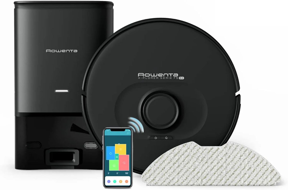 Rowenta Saugroboter RR8585, Fassungsvermögen 0,26 L Staubbehälter, 3 Reinigungsmodi, 4 Std. Ladezeit, Laser-Navigationssystem, X-Plorer Serie 75+