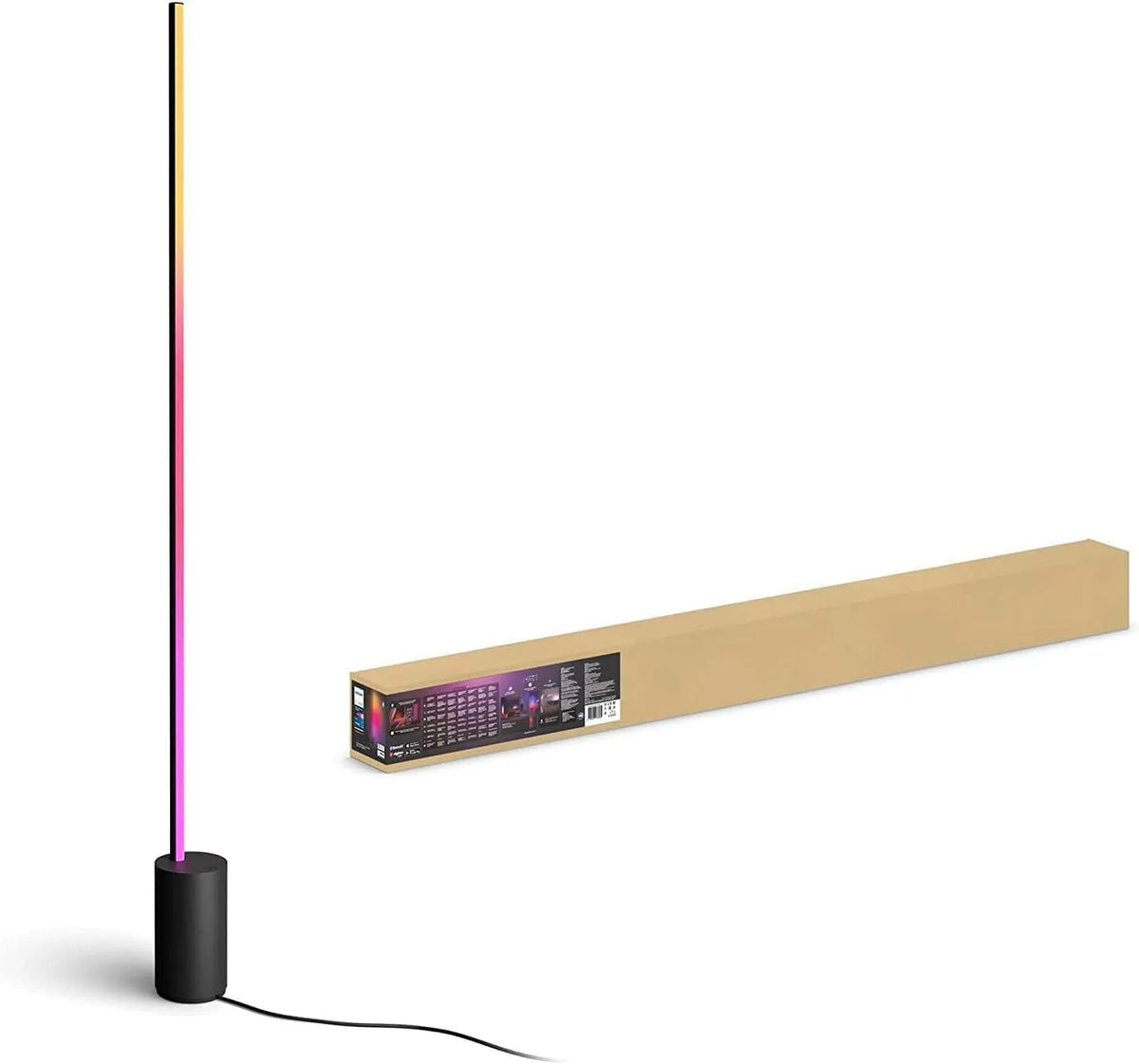 Philips Hue White & Color Ambiance Gradient Signe LED Stehleuchte, dimmbare Lichtsäule mit 16 Mio. Farben & Farbverläufen, Fassungsvermögen 2.550 lm