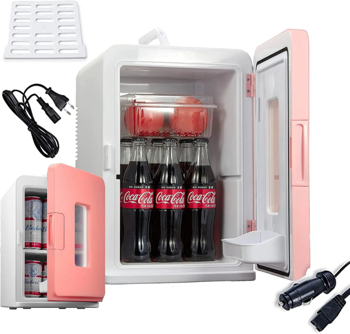 Kühlschrank AC/12V NORTHCLAN Mini, für Zimmer 15L, Max & Eco-Modus, mit 220V AC, Spannung 12V DC für den Auto- und Heimgebrauch, Kosmetik, Snacks