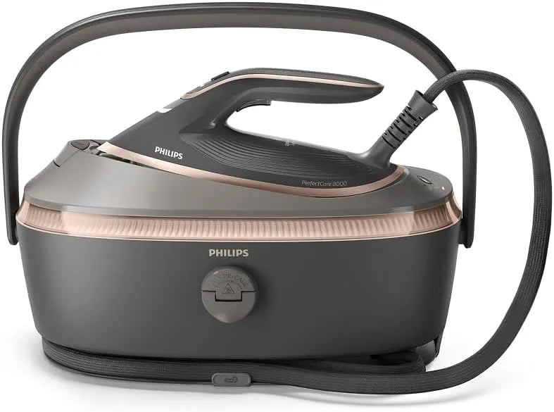 Philips Modell, PerfectCare Series Dampfbügelstation 8000 PSG8200/80, 215g Dauerdampf, Fassungsvermögen 1,4L, Einfaches Tragen, Easy De-Calc