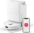 Roborock Saugroboter, 60 °C Heißwasser-Moppwäsche, 7.000 Pa, Qrevo Pro mit Wischfunktion&Hebarem Wischmopp, App-Steuerung, Weiß, Generalüberholt