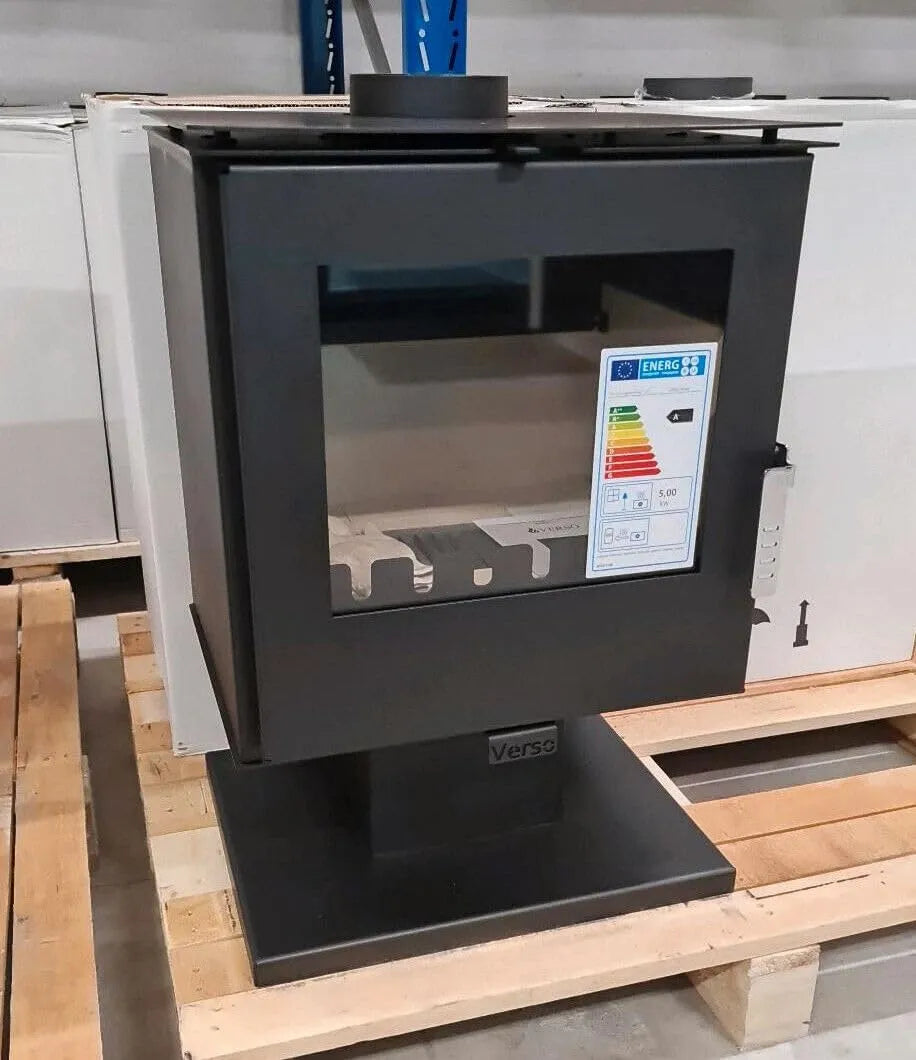 Holzofen Verso Rheia P, 5 KW Heizleistung, Effizient und Umweltfreundlich, Modernes Design für Ihr Zuhause