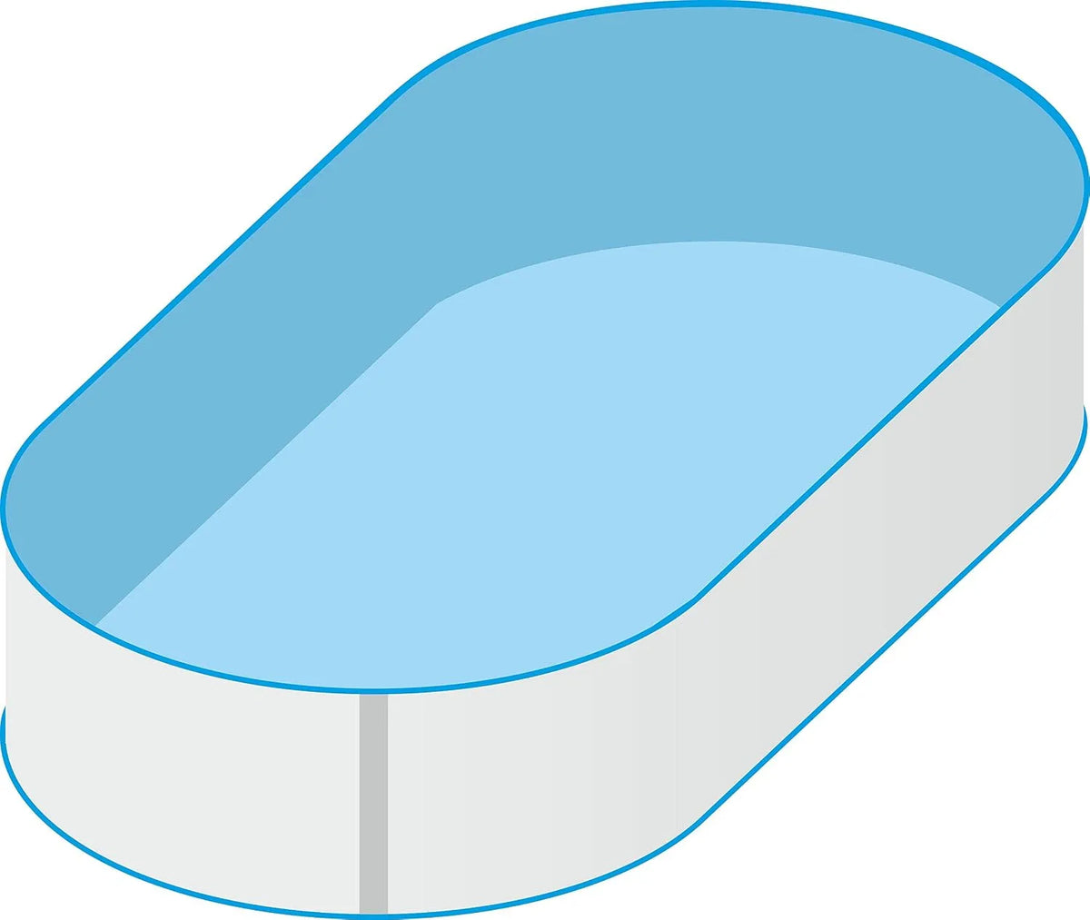 Pool Trendpool, Schwimmbecken Oval Ovalpool 8,00 x 4,00 x 1,20m IH 0,8mm