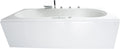 Whirlpool Classic Indoor Badewanne Palma mit 20 Massagedüsen, LED-Ambiente, Wasserfall, Bluetooth und Radio, Touchpanel
