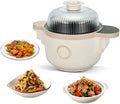 Automatische Kochmaschine, Fassungsvermögen 3,5 l Multifunktions-Antihaft-Bratentopf, Dampfgarer, Hotpot