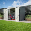 Gartenhaus, Maße 262x180x201 cm, Geräteschuppen Gerätehaus, Großes Gartenhütte, Farbe Grau
