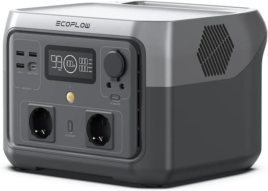Modell tragbar Powerstation RIVER 2 MAX LiFeP04 EF ECOFLOW, 512Wh Solargenerator mit, Schnellladung in 1 Stunde, für Camping, Wohnmobile
