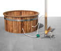 Whirlpool, ECO POOLTECH Poolheizung Holz, Wärmepumpe mit Brennholz aus Titan Outdoor Warmwasser Wärmepumpe für Kleiner, Badewanne