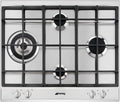 Smeg Kochfeld P261XGH, Gaskochfeld SELEZIONE, Edelstahlfarben, in Schwarz