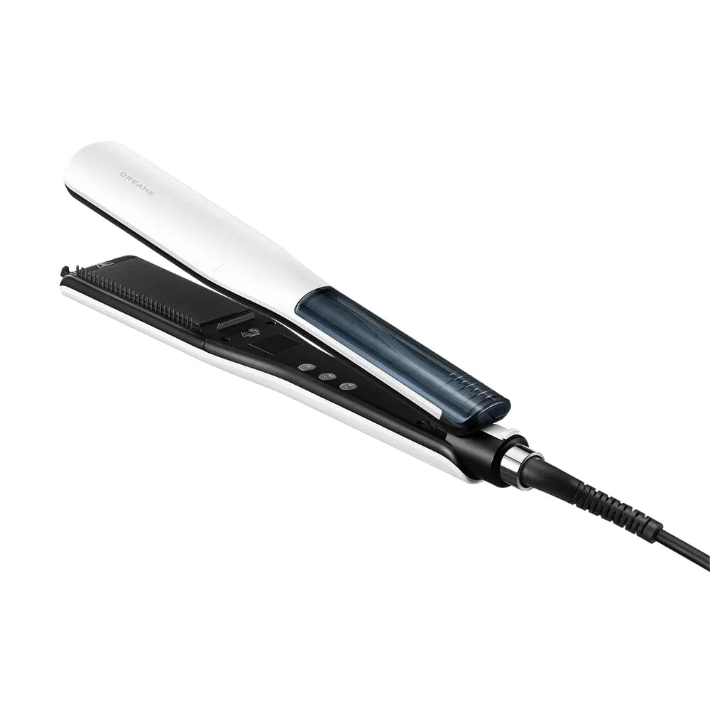 Dreame Modell 3D-Platte 20-ml-Wasserbehälter, AuraSteam Straight, Glätteisen, glatte und lockige Frisuren, vergrößertes Panel, flexible