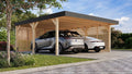 Mit EIN oder Zwei Stellplätzen Karibu Leimholzcarport, optional mit Seitenwänden, Doppelcarport