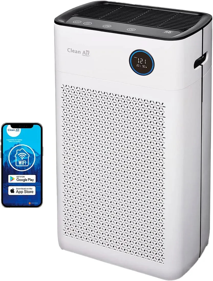 Luftreiniger CA-510Pro, Sehr leiser Ventilator <10dB, 468m³ teilchenfreie Luft pro Stunde, Clean Air Optima Smart, 275m³