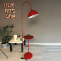 Modell Metall E27 bamyum Gorkiede, Stehlampe Wohnzimmer, Kinderzimmer mit Fassung, Stehleuchte mit Ablage und Dimmer, 30 cm Breit, Moderne, Rot