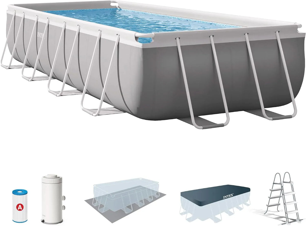 Pool 16Ft 8Ft 42In, X X Prism Frame Rectangular Set
