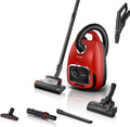 Bosch Staubsauger BGL6TPET, Leistung 700 W, Bodenstaubsauger, Für Parkett, Fliesen, Rot, Mit Beutel ProAnimal Serie 6, Hygiene-Filter, Teppich